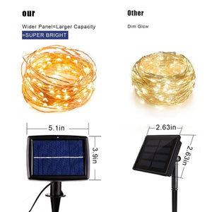 Solar String Fairy Lights Waterproof Outdoor