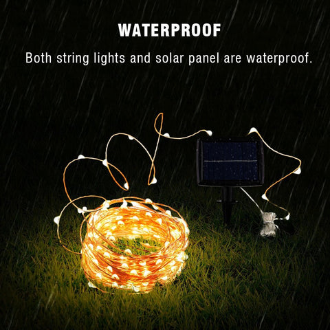 Solar String Fairy Lights Waterproof Outdoor