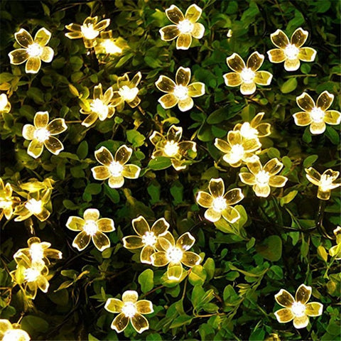 Lampe solaire à cordon avec fleurs 5m 7m 12m 22 m