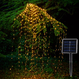 Solar Copper Led String Lights Outdoor 100 Led 200 Leds Waterfall