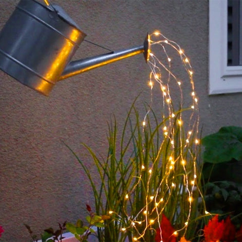 Solar Copper Led String Lights Outdoor 100 Led 200 Leds Waterfall