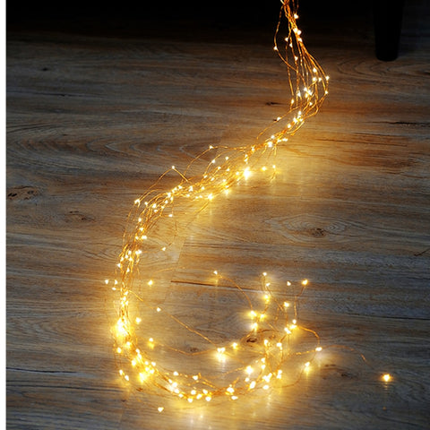 Solar Copper Led String Lights Outdoor 100 Led 200 Leds Waterfall