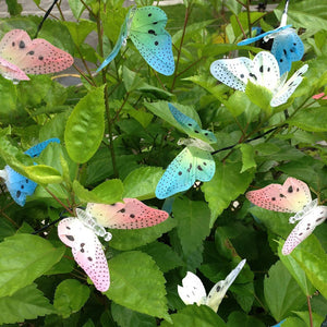 12 Led Solar Powered Butterfly Fiber Optic