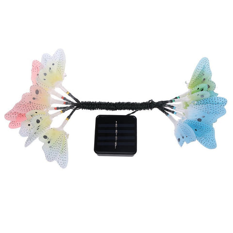 12 Led Solar Powered Butterfly Fiber Optic