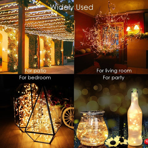 Solar String Fairy Lights Waterproof Outdoor