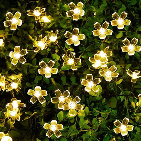 Lampe solaire à cordon avec fleurs 5m 7m 12m 22 m