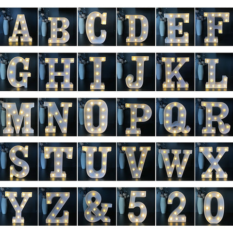 Alphabet Letter LED Lamp Decoration Night Light