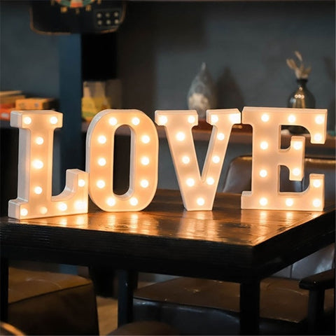 Alphabet Letter LED Lamp Decoration Night Light