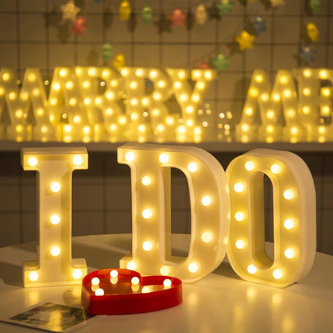 Alphabet Letter LED Lamp Decoration Night Light