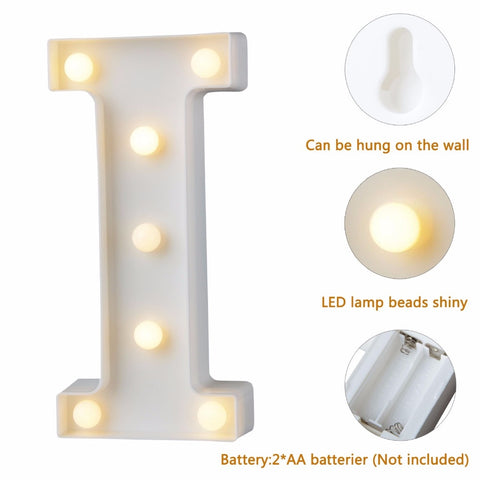 Alphabet Letter LED Lamp Decoration Night Light