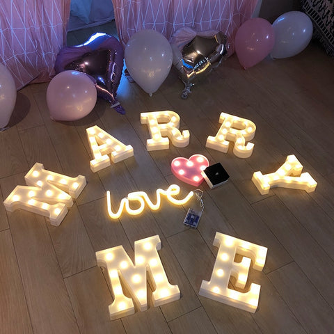 Alphabet Letter LED Lamp Decoration Night Light