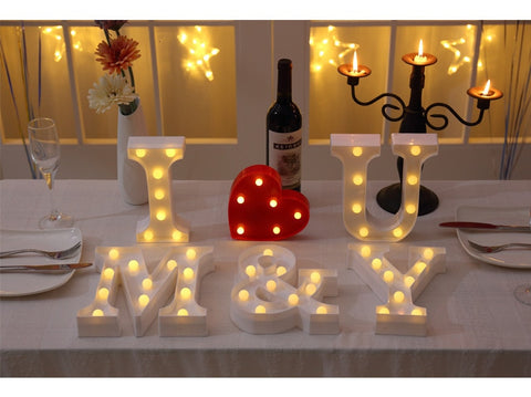 Alphabet Letter LED Lamp Decoration Night Light