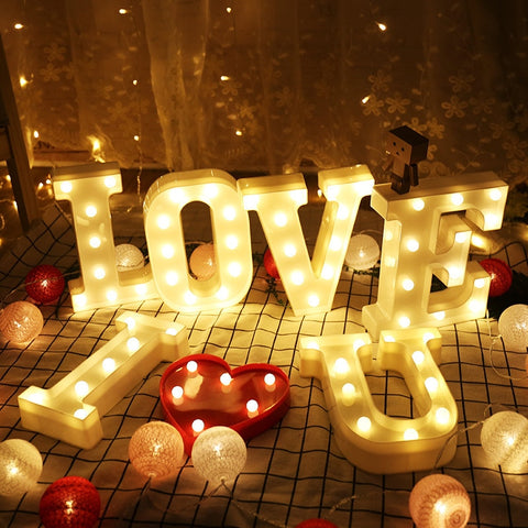 Alphabet Letter LED Lamp Decoration Night Light