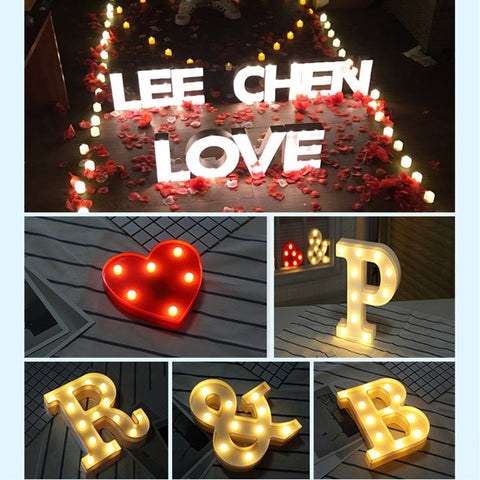 Luminous LED Letter Night Light Creative