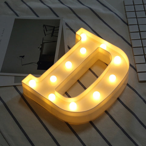 Luminous LED Letter Night Light Creative