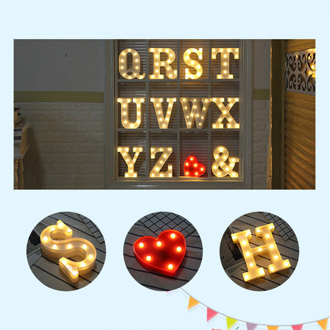 Luminous LED Letter Night Light Creative